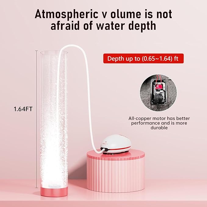 1w Ultra Quiet Aquarium Air Pump, Aquarium Aerator Adjustable Airflow, Single Hole Suitable for 20 to 40 GPH Fish Tank-PurrikoPets