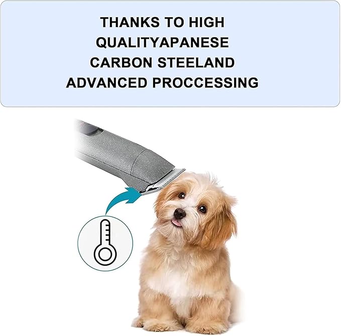 7pcs Dog Grooming Blades Compatible with Andis/Wahl/Oster Dog Clippers,Detachable Ceramic Blade & Stainless Steel Blade,Size:#3FC+4FC+5FC+7FC+10+30+40-PurrikoPets