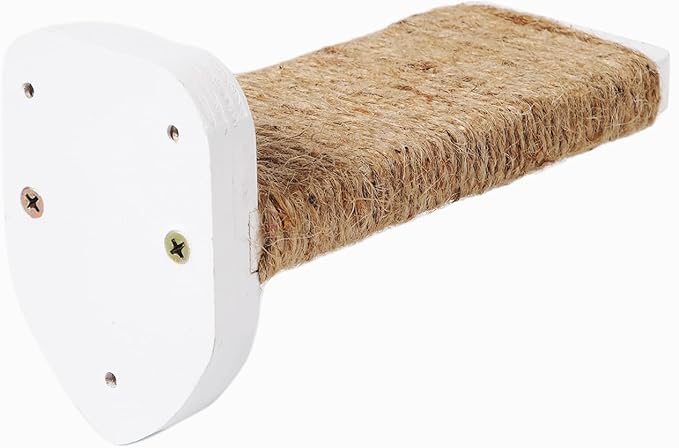 3-in-1 Cat Climbing Wall Steps with Hemp Rope, Shelves and Perches - Wall-Mounted Cat Furniture Set with Scratching Pads (White)-PurrikoPets