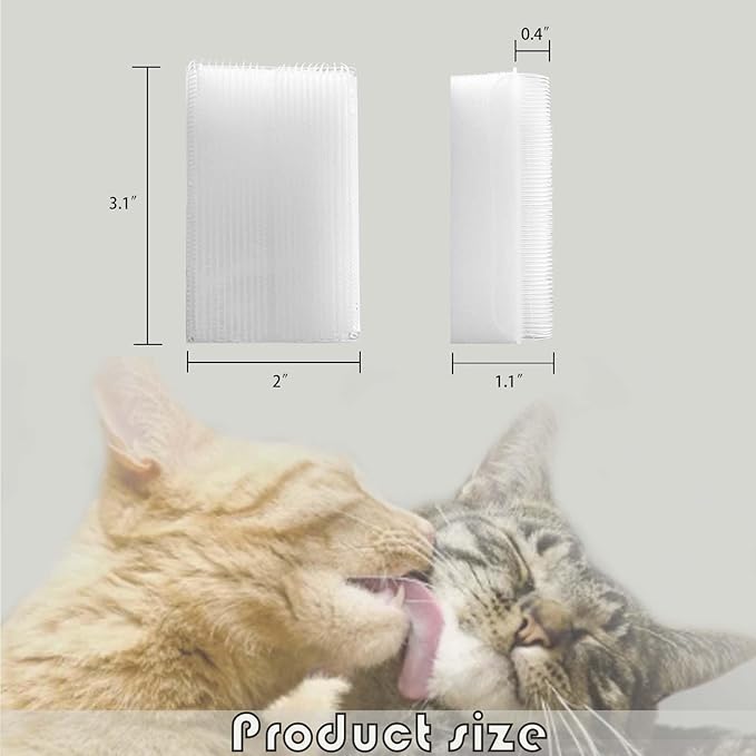2PC Soft Cat Brush for Grooming - Gentle Cat Tongue Brush with 1300+ Barbed Serrations, Brushes for Sensitive Cats - Lightweight, gentle, Perfect for Daily Grooming & Enhancing Bonding-PurrikoPets