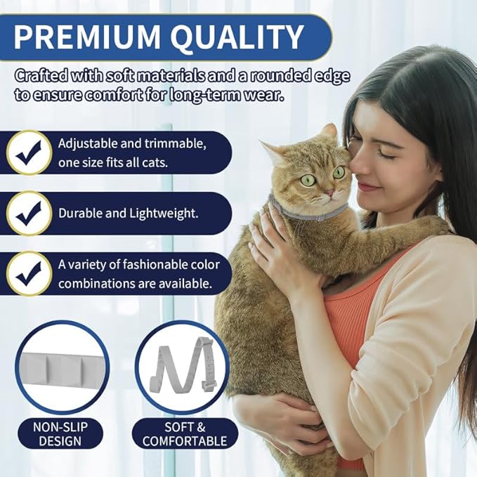 4 Pack Flea Collar for Cats, 32 Months Flea and Tick Prevention for Cats, Waterproof Cat Flea Collar, Natural Cat Flea and Tick Treatment, Adjustable Flea and Tick Collar for Cats Kittens(4 Colors)-PurrikoPets
