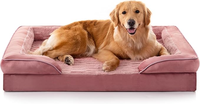FURTIME Orthopedic Bed for Large Dogs, XL Washable Dog Beds Large Sized Dog, Comfy Supportive Foam Pet Couch Bed with Removable Washable Cover, Waterproof Extra Large Sofa Bed Foam and Nonskid Bottom-PurrikoPets
