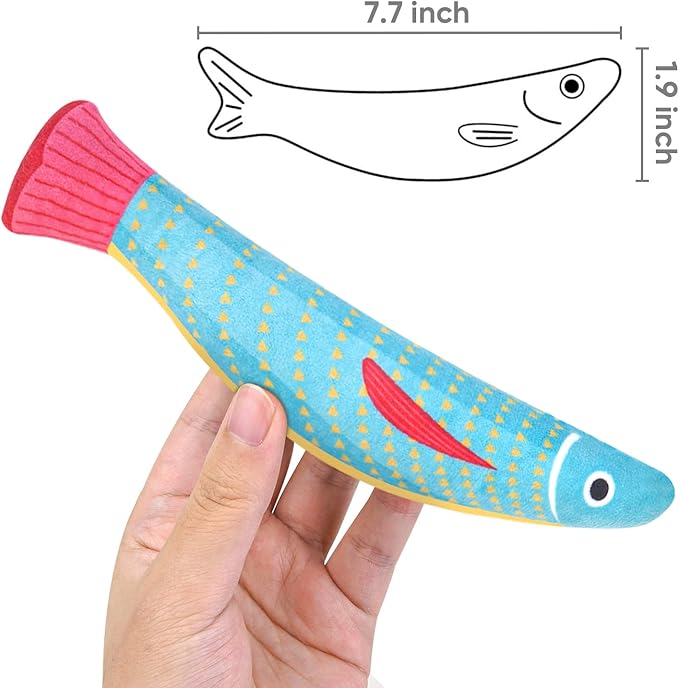 4Pcs Catnip Toy, Plush Cat Toys with Jingly Bell, Bite Resistant Chew Toys, Catnip Filled Cartoon Cat Teething Chew Toy for All Cats-PurrikoPets