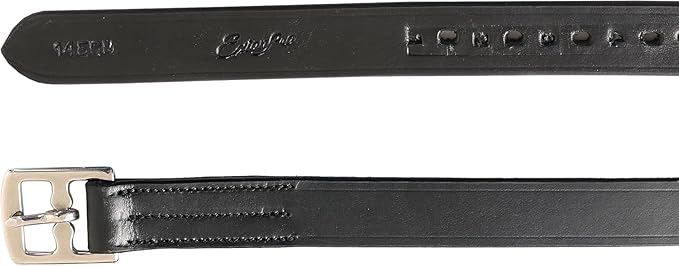 Exion Pre-Stretched Leather Stirrup Leathers for English Saddles | Premium Vegetable-Tanned Non-Stretch Stirrups for Jumping, Dressage & Schooling | 18-Hole Numbered Adjustment & SS Buckles-PurrikoPets