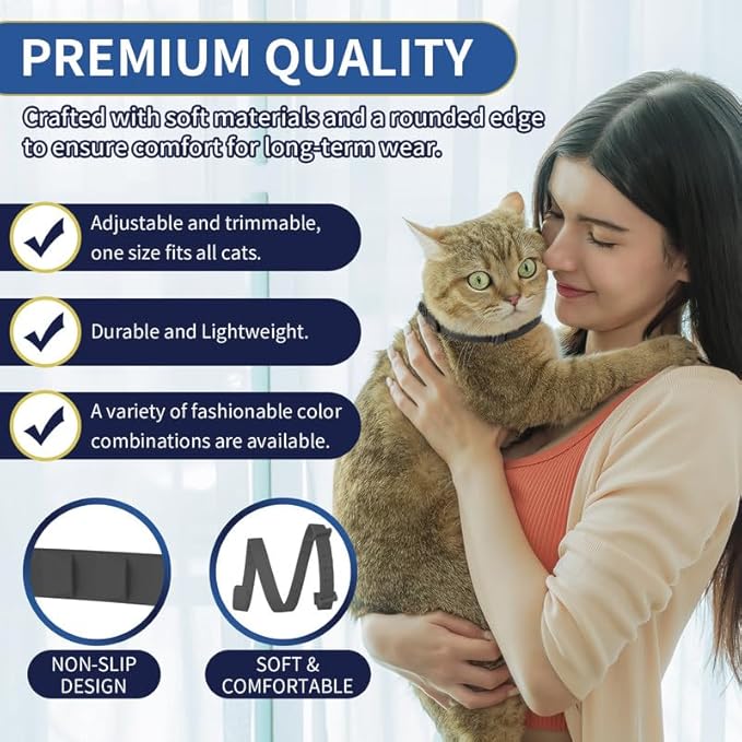 4 Pack Flea Collar for Cats, 32 Months Flea and Tick Prevention for Cats, Waterproof Cat Flea Collar, Natural Cat Flea and Tick Treatment, Adjustable Flea and Tick Collar for Cats Kittens(4 Colors)-PurrikoPets