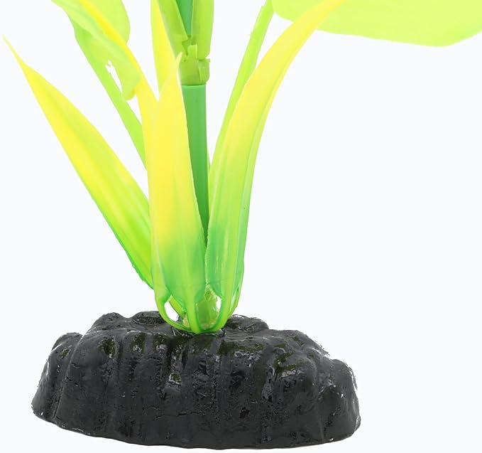 2-Pack 12 Inch Aquarium Silk Aquarium Plants, Artificial Plastic Plant for Small Tank, Goldfish, Fish Hides (Light Green, 12 Inch)-PurrikoPets