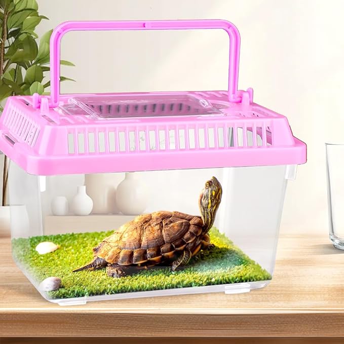 20 Pack Small Plastic Reptile Carrier Tarantula Enclosure Snake Breeding Box Hatching Container for Spider Fish Turtle Hermit Crab Bearded Dragon Lizard (5.1 x 3.5 x 3.5 Inch)-PurrikoPets