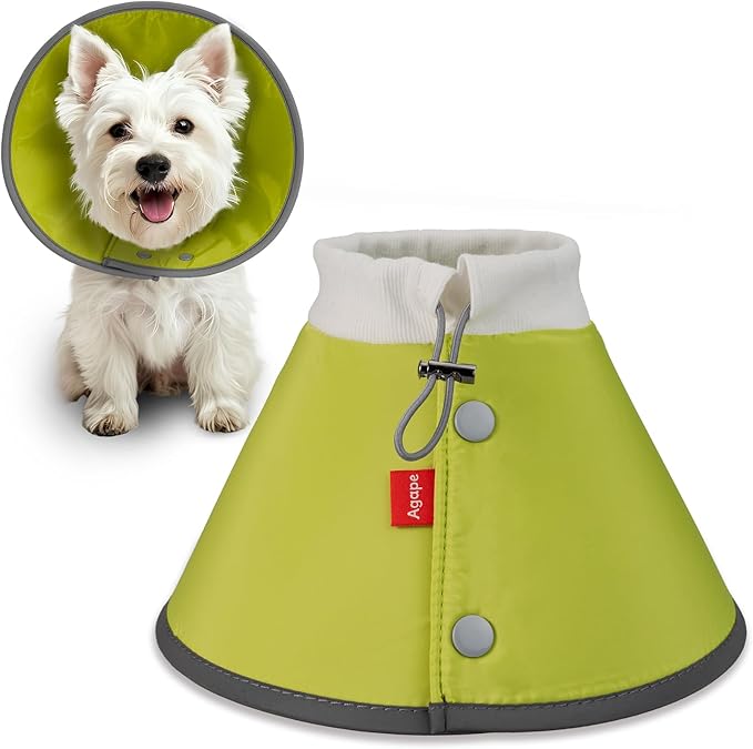 Agape Soft Dog Cone for Small Dogs & Cats, Comfy Dogs Recovery Collar After Surgery, Adjustable E Collar Alternative to Stop Licking, Protective Elizabethan Cones for Pup&Kitty, Comfortable Dog Cones-PurrikoPets