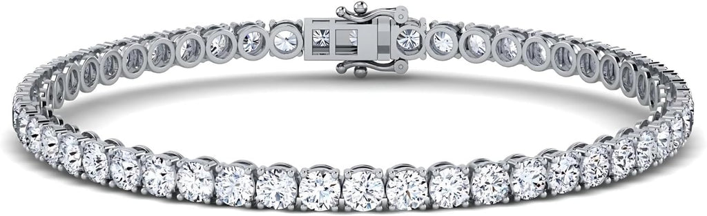0.50-15 Carat Lab Grown Classic Diamond Tennis Bracelet 4 Prong Setting Luxury Collection (F-G Color, SI Clarity) Length- 7 Inch