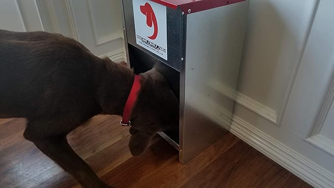 Duncan's Dog Feeder - Galvanized Metal Pet Food Station for Outdoor or Indoor Use - Automatic Gravity Self Feeding Dispenser for Small, Medium, and Large Breeds - Holds 25 Pounds of Dry Kibble-PurrikoPets