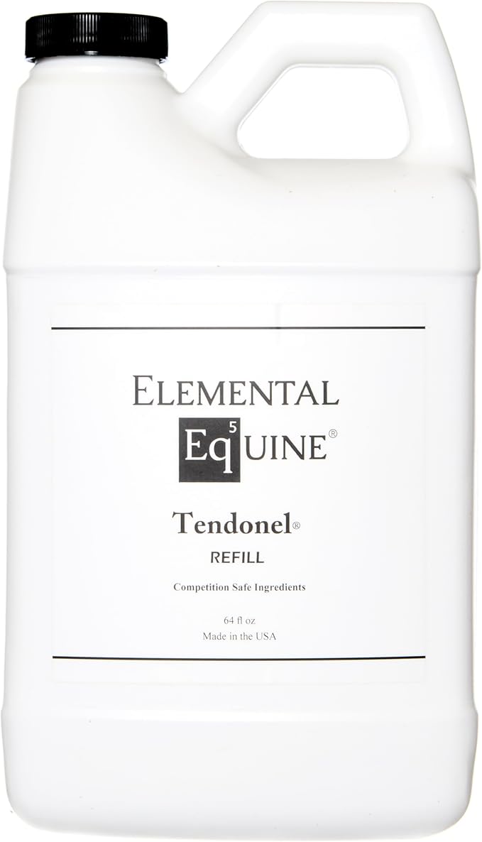 Elemental Equine Tendonel 64oz Liniment Rub for Horses - Soothe and Relax Tired Muscles While Providing Relief and Reduced Stiffness-PurrikoPets