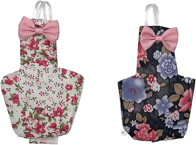2 PCS Parrot Nappy Clothes Comfort Fit Pink&Balck Parrot Nappy Clothes for Parrots Cockatiels-PurrikoPets