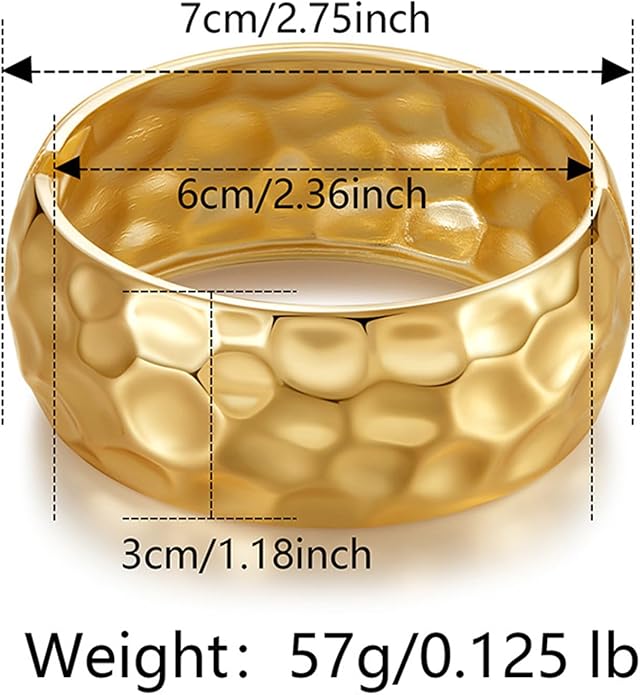 YMBYCM Chunky Bangle Bracelets for Women Trendy Wide Chunky Cuff Bracelets Wrap Bracelet