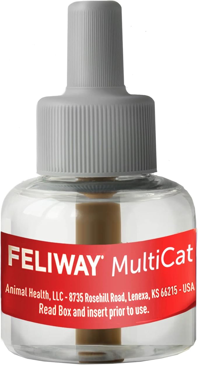 FELIWAY® MultiCat 30 Day Cat Calming Refill for Pheromone Diffuser, 48ml - 1x 30 Day - Helps Reduce Conflicts and Signs of Tension in Multi-Cat Households-PurrikoPets