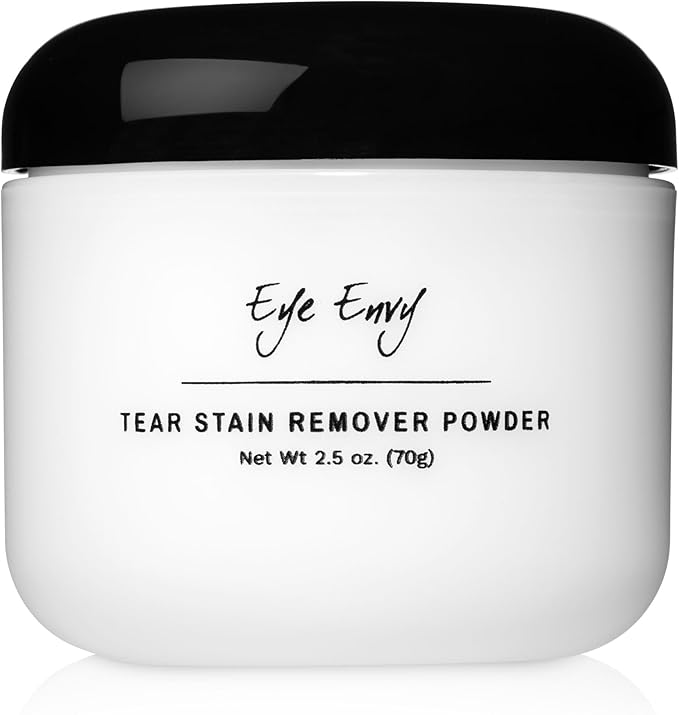 Eye Envy Tear Stain Remover Powder for Dogs and Cats. 100% Natural, Safe. Apply Around Eyes. Absorbs and Repels Tears. Keeps Area Dry. Treats The Cause of Staining. Made in The USA (2.5 oz)-PurrikoPets