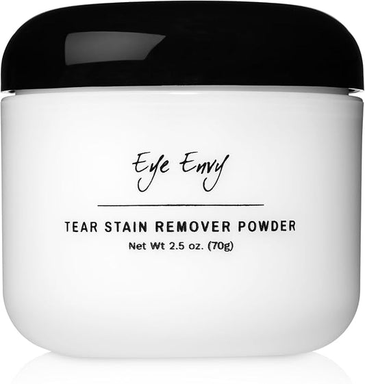 Eye Envy Tear Stain Remover Powder for Dogs and Cats. 100% Natural, Safe. Apply Around Eyes. Absorbs and Repels Tears. Keeps Area Dry. Treats The Cause of Staining. Made in The USA (2.5 oz)-PurrikoPets