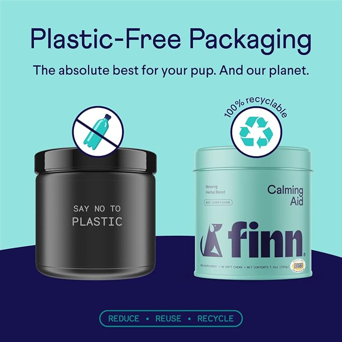 Finn Calming Aid for Dogs - Natural Calming Chews with Melatonin to Support Stress, Separation & Sleep - 90 Soft Chews-PurrikoPets