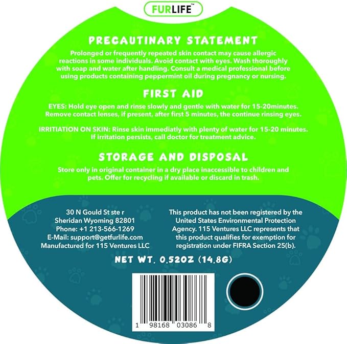 FurLife Black Dog Tag, Flea and Tick Prevention for Dogs - Waterproof Pendant for Collar, Safe for All Breeds-PurrikoPets