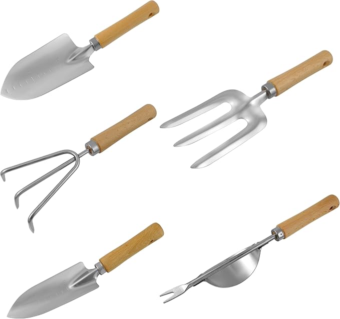 41-Piece Premium Gardening Tool Set, Stainless Steel Heavy Duty Gardening Tool Kit, with Non-Slip Rubber Grip, Storage Tote Bag, Outdoor Hand Tools, Ideal Gardening Gifts for All (Green)-PurrikoPets