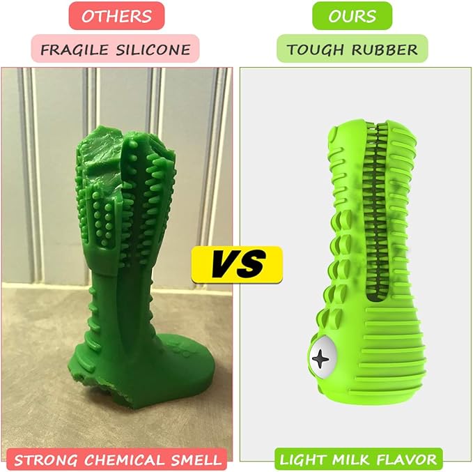 Dog Toys for Aggressive Chewers Large Medium Breed, Indestructible Dog Toothbrush Chew Toys, Squeaky Interactive Tough Extremely Durable, Dogs Toys to Keep Them Busy-PurrikoPets