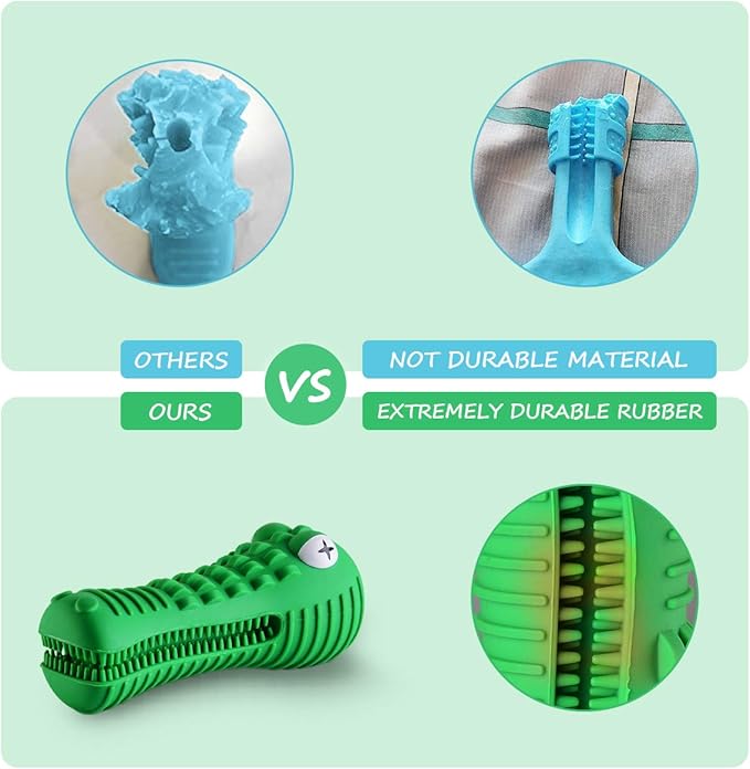 Dog Toys for Aggressive Chewers Large Medium Breed, Indestructible Dog Toothbrush Chew Toys, Squeaky Interactive Tough Extremely Durable, Dogs Toys to Keep Them Busy-PurrikoPets