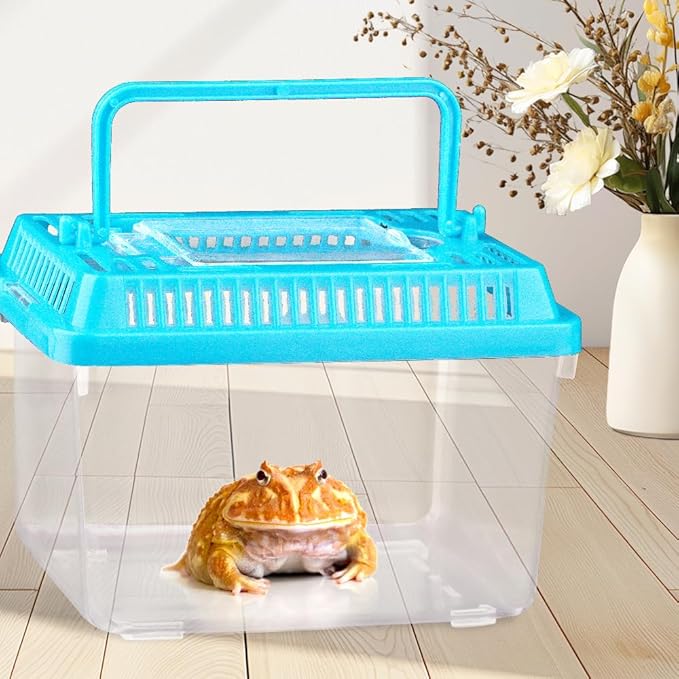 20 Pack Small Plastic Reptile Carrier Tarantula Enclosure Snake Breeding Box Hatching Container for Spider Fish Turtle Hermit Crab Bearded Dragon Lizard (5.1 x 3.5 x 3.5 Inch)-PurrikoPets