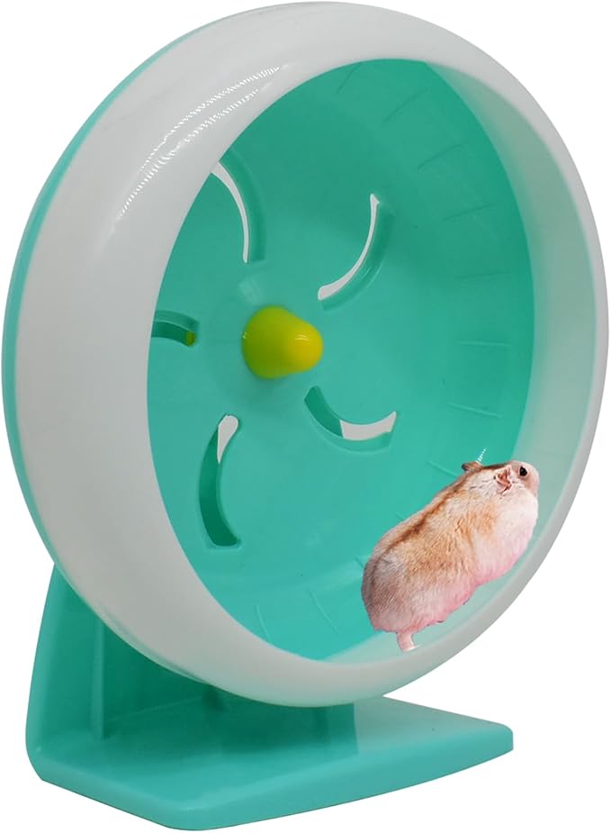 GKYZBB Hamster Wheel, 7 inch Silent Hamster Exercise Running Wheel with Stand,Pet Small Animals Exercise Running Toys,Adjustable Quiet Spinner for Guinea Pigs, Sugar Gliders, Gerbils-PurrikoPets