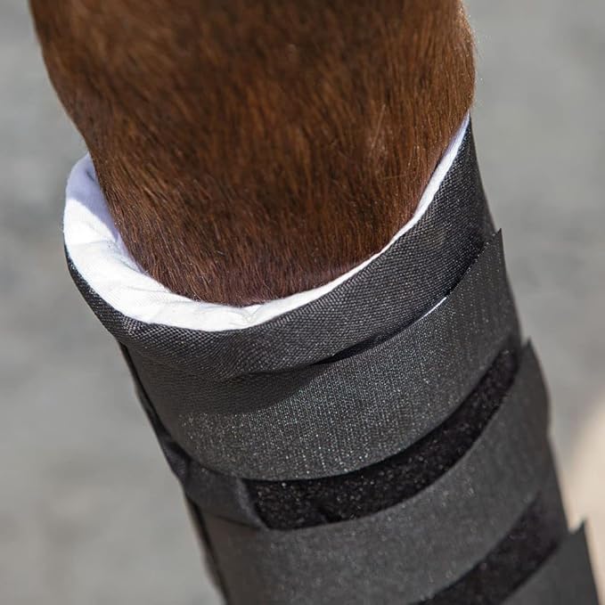 Dura-Tech Quick Wrap No Bow Leg Wraps for Horses | Size 14" | Color Navy | Exceptional Leg Coverage | Versatile Use | Secure and Easy Application | Sold in Pairs-PurrikoPets