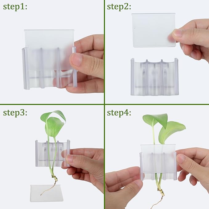 3 Holes Upgraded Aquatic Plant Cup Aquarium Plant Holder for Tank,Hanging Aquarium Plant Holder,Aquarium Aquatic Plant Cultivation,Aquarium Plant Decoration. (White 4PCS)-PurrikoPets