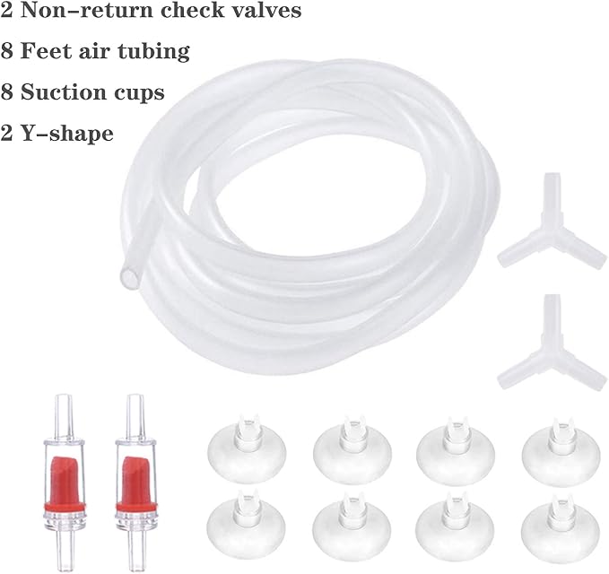 ALEGI 2 Pcs Large Sponge Filter Kit with Airline Tubing, Air Pump Valves, Suction Cups for 125 Gallon Tank-PurrikoPets