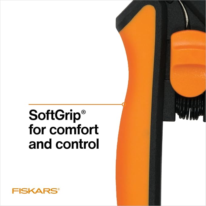 Fiskars Micro-Tip Pruning Snips - 6" Garden Shears with Sheath and Comfort Grip - Sharp Steel Blades - Quality Pruning Shears for Plants in Grow Tents and Hydroponics - Garden Tools-PurrikoPets