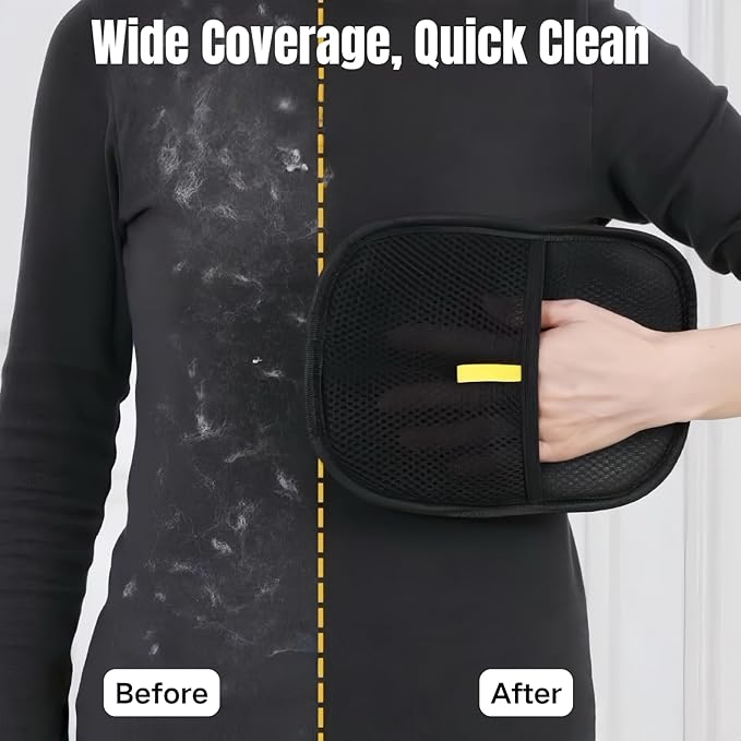 2PCS Pet Hair Removal Glove, 2025 Pet Hair Remover Electrostatic Gloves Washable Reusable Grooming Tool for Cats & Dogs Furniture Bed Sheets Couch Clothes Carpet Car Seat-PurrikoPets