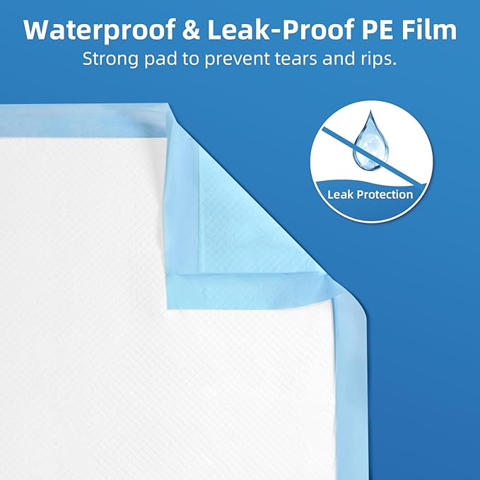 100 Count Extra Large Chucks 36"x36" Thicken Elderly Adults Incontinence Bed Pads Disposable, Heavy Duty Absorbency Underpads Waterproof, XXL Extra Large Puppy Pee Training Pad-PurrikoPets