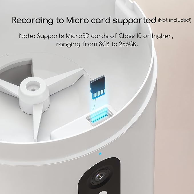 Faroro Automatic Cat Feeder with Camera, 3MP HD Video with Night Vision, 5G WiFi Cat Feeder Automatic with APP Control, 2-Way Audio, Low Food Sensor, Motion Alerts for Cats and Dogs-PurrikoPets