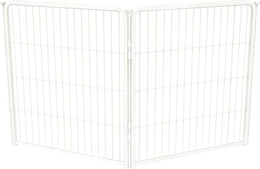 FXW Homeplus Unleashed Indoor Dog Playpen - Stress-Free and Safe Play, Heavy Duty 32 Inch 2 Wire Panels Dog Pen for Puppy and Small Dogs, White│Patented-PurrikoPets