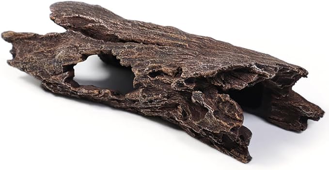 Fish Tank Decorations - Large Aquarium Decorations Air Bubbler Tree Fish House for Betta Hideout Caves Buddha Decor Temple Ruins Arched Betta Fish Accessories Reptile House Shelter Decor (Wood A-M)-PurrikoPets