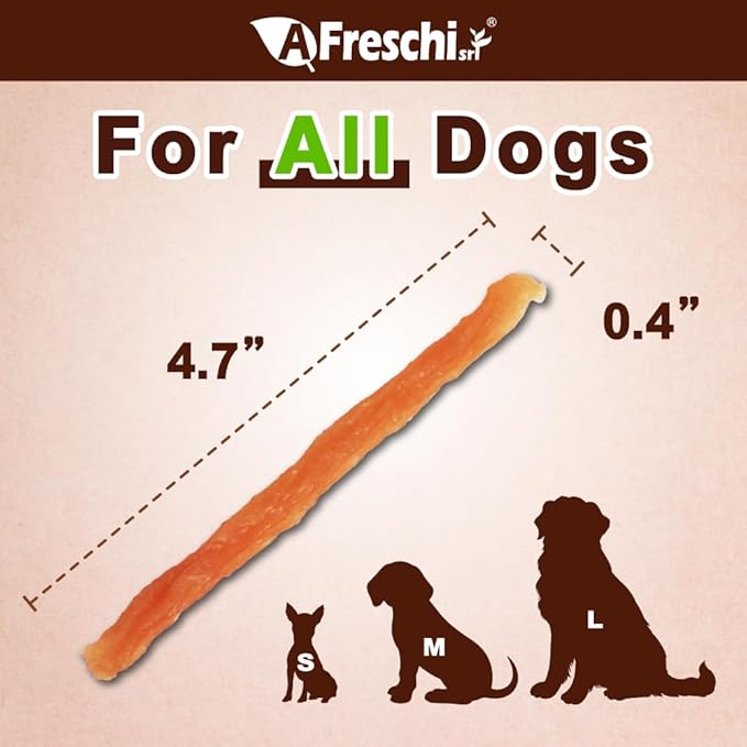Afreschi Soft Turkey Tendon & Pumpkin Strip 3.5 oz, USA-Sourced Turkey Tendon, Dog Treats for Soft Series, All Natural Human Grade Dog Treat, Suitable for Training chew, Rawhide Alternative-PurrikoPets