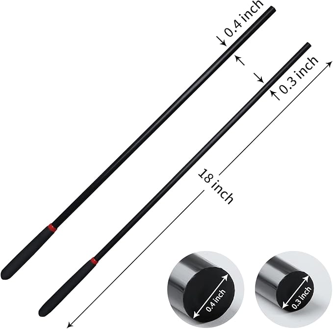 18-inch Horse Riding Crop 2-Piece Set, Black-PurrikoPets