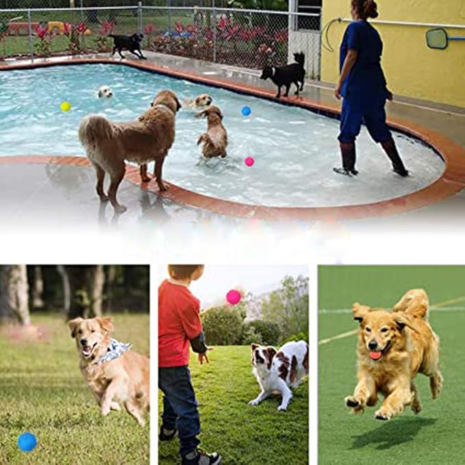 Dog Toys ，Dog Balls for Small Medium Large Dogs Squeaky Toy Balls 3 Pcs-PurrikoPets
