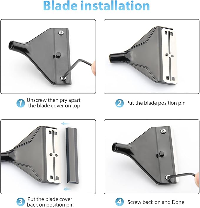 Algae Scraper for Glass Aquariums, Fish Tank Cleaner, Aquarium Algae Scrapers with 10 Stainless Steel Blades.-PurrikoPets