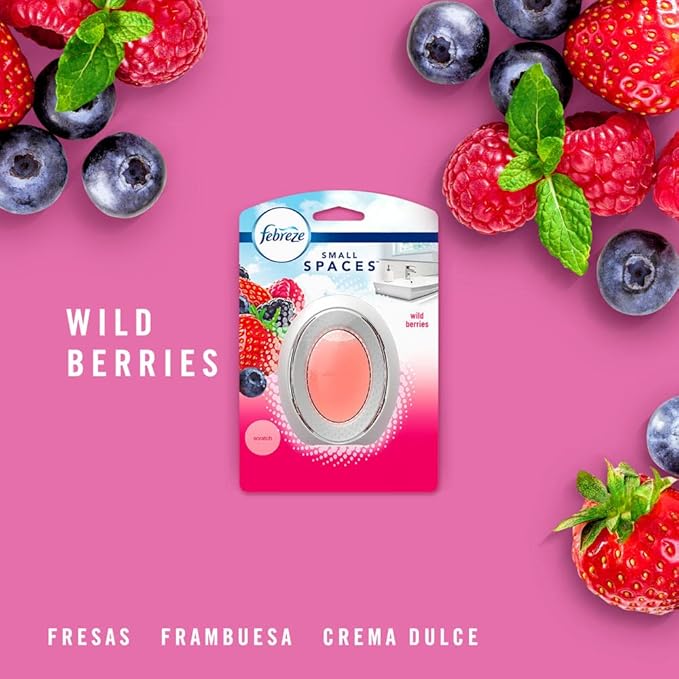 Febreze Small Spaces Air Freshener, Wild Berries, Odor Fighter for Strong Odors (1 Count)-PurrikoPets
