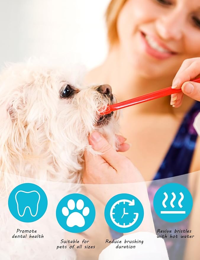 10 Pcs Dual-Headed Pet Toothbrush for Dogs & Cats-PurrikoPets