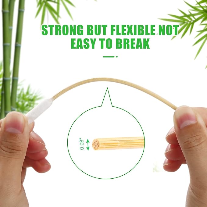 Dog Q Tips, Qtips Cotton Swabs for Dogs, 6-Inch Long Ear Cleaning Swabs, Wound Care, 800 Count, Eco-Friendly Bamboo Cotton, Pet Ear Care-PurrikoPets