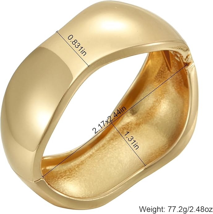 YMBYCM Chunky Bangle Bracelets for Women Trendy Wide Chunky Cuff Bracelets Wrap Bracelet