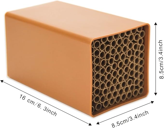1 Set Cardboard Bee House Nesting Tubes - 6" Long X 5/16" Diameter Tube for Mason Solitary Bees - for Filling Insect Hotels and Bug Houses-PurrikoPets