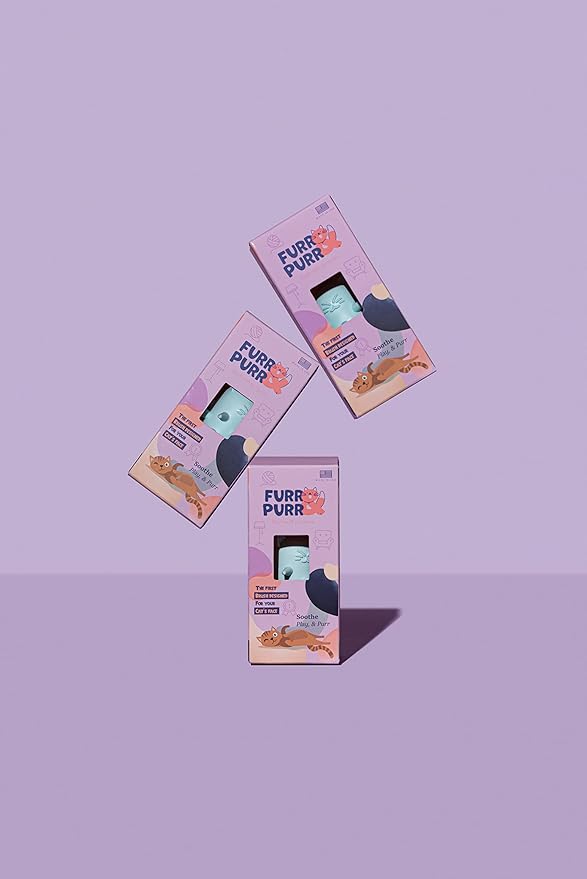 Furr&Purr Cat Brush, Made in the USA, Face Massager, Face Scratcher, Calming Care Comb for Cats, Indoor Cats (1-Pack)-PurrikoPets