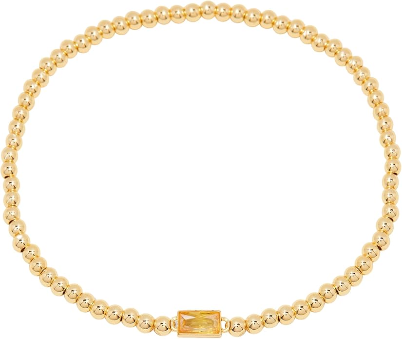 Brook & York Kylie Women's Birthstone Bead Bracelet - Custom Jewelry - Personalized Birthday Gift - Gifts for Mom