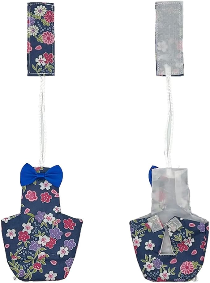 2 PCS Floral Parrot Diapers Bird Flight Suit Diaper Blue&Green Reusable Inner Layer Parrot for Parakeet Parrot Mini Macaw, Medium-PurrikoPets