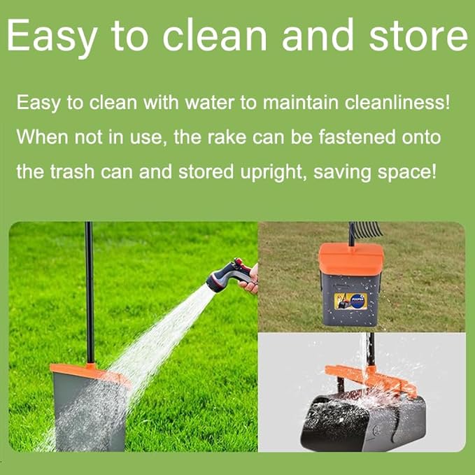 Dog Pooper Scooper with Rotating Bucket & Rake – 46” Adjustable Long Handle Includes 85 Waste Bags – Heavy Duty Poop Scooper for Large Medium & Small Dogs – Yard Lawn Gravel & Dirt Cleanup-PurrikoPets