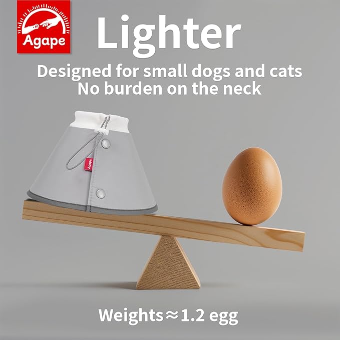 Agape Soft Dog Cone for Small Dogs & Cats, Comfy Dogs Recovery Collar After Surgery, Adjustable E Collar Alternative to Stop Licking, Protective Elizabethan Collars for Pup, Comfortable Dog Cones-PurrikoPets